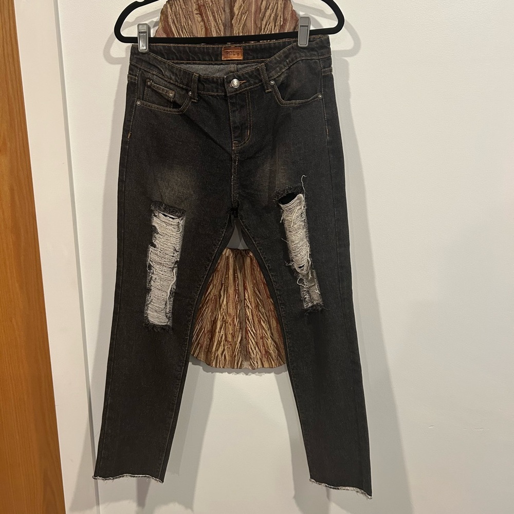 POL Black Distressed Women Jeans - NWOT